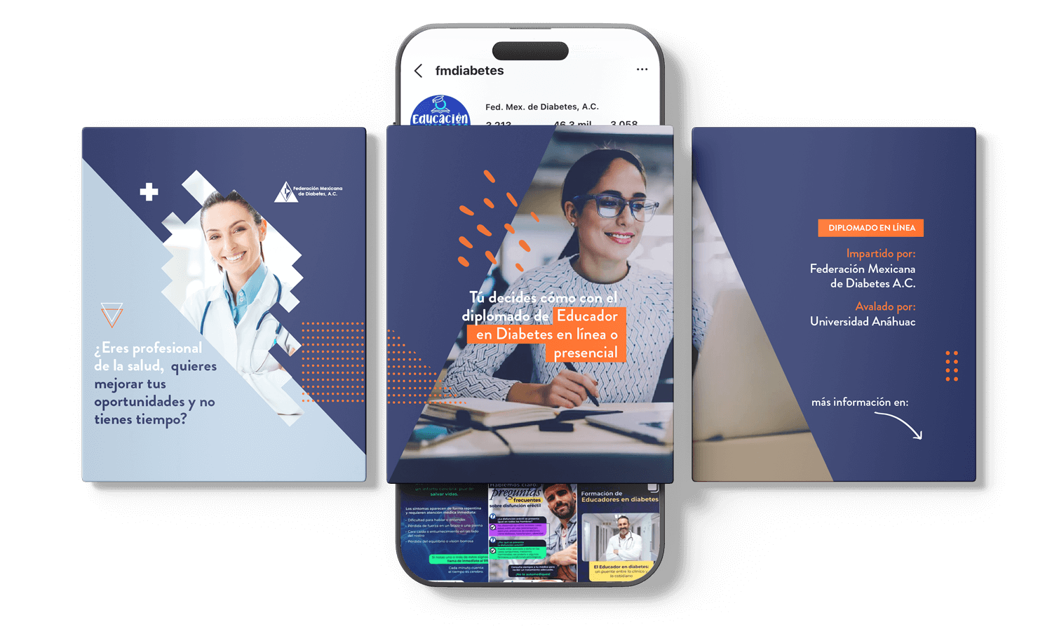 Contenido redes sociales diplomado en diabetes