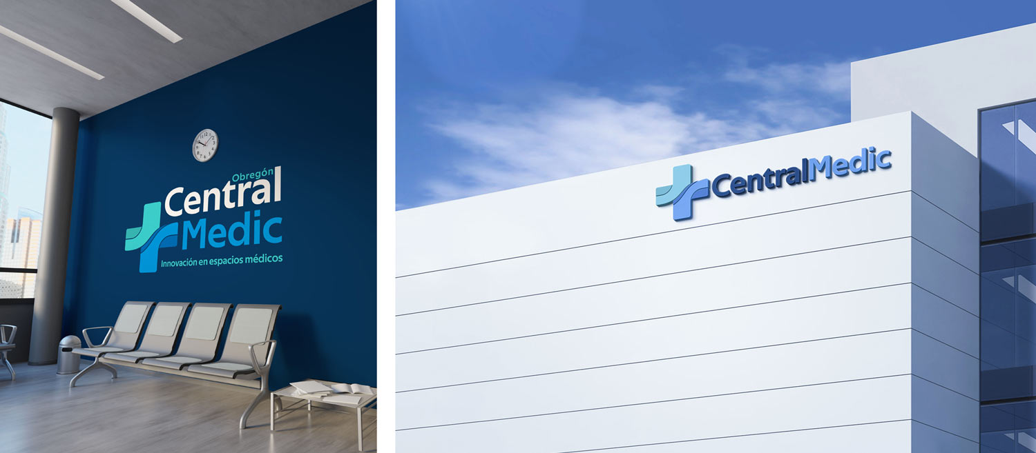 letrero uso de marca central medic